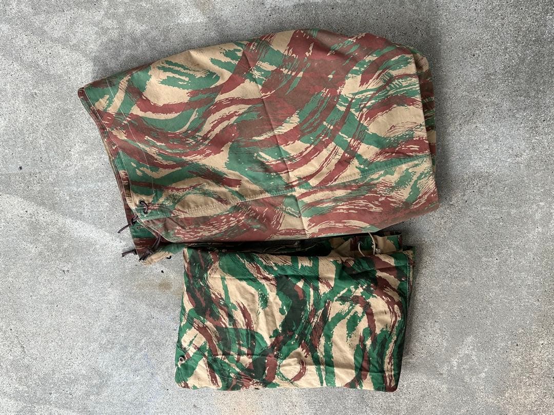 軍幕　フランス軍パップテント シェルターハーフ　リザードカモ　2枚セット