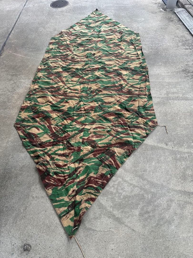 軍幕　フランス軍パップテント シェルターハーフ　リザードカモ　2枚セット