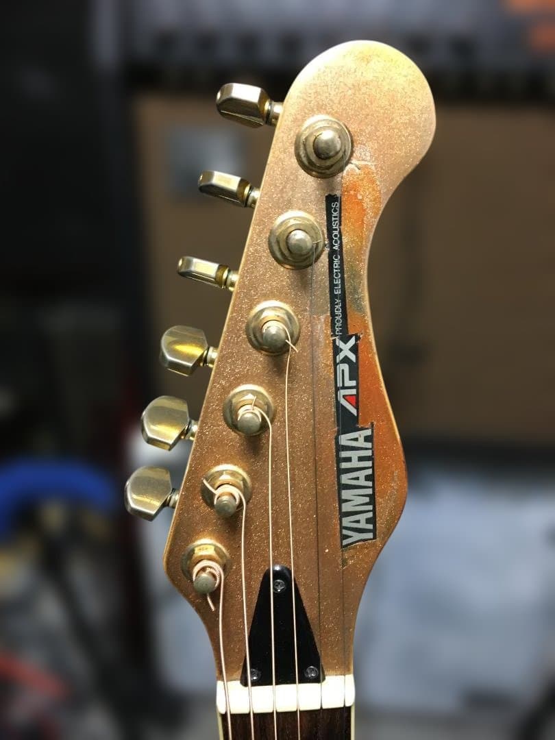 Apx8s 雑gold塗装 究極の改造！アコギ・エレキ化　調整済は動画！