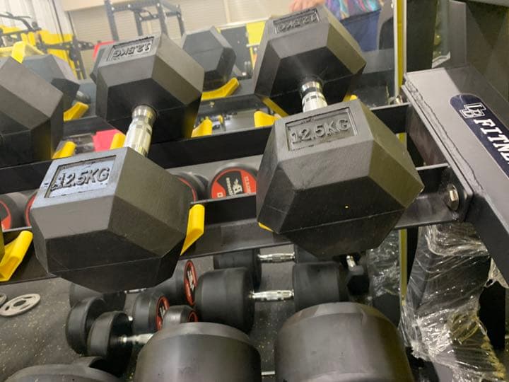 ラバーヘックス ダンベル　15kg  25kg  各2個