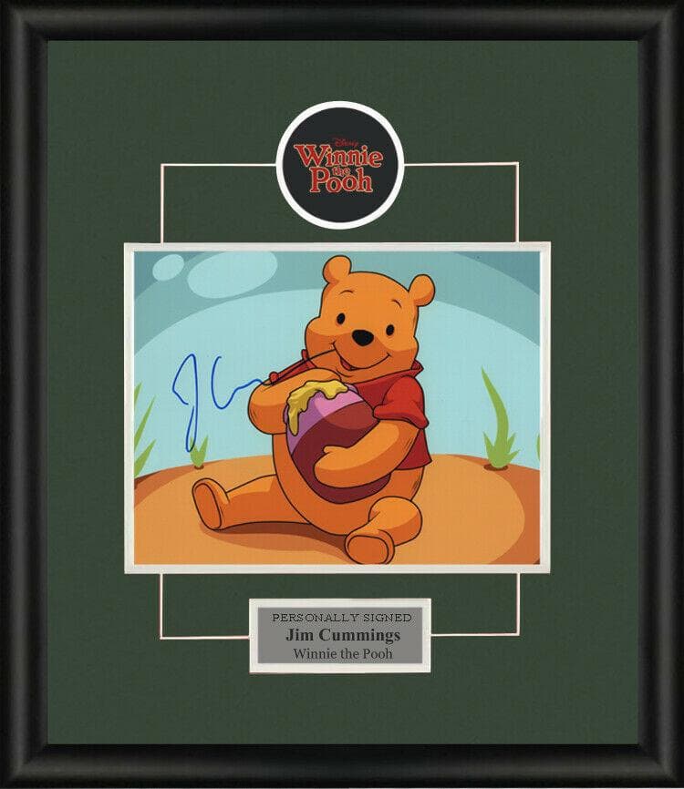 直筆サイン入り写真 ジム・カミングス ウィニー/フレーム別/SA鑑定済