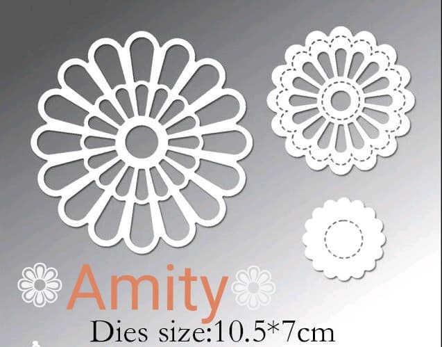 新品★再入荷★ステッチ入りドイリーレースサークル3pcsセット　カッティングダイ