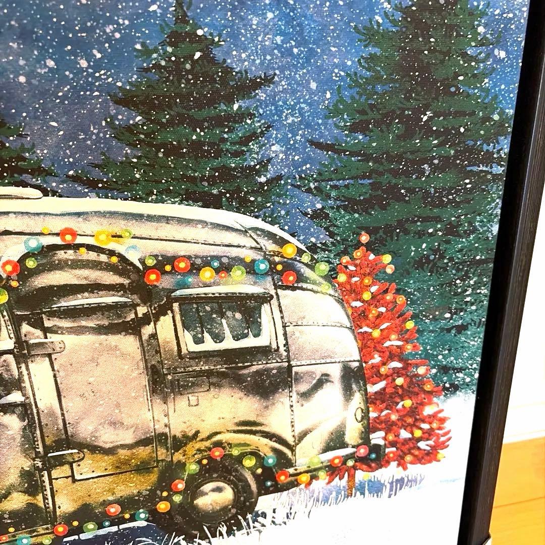 【アメリカで購入】ライトが光るクリスマスのトレーラーアートボード