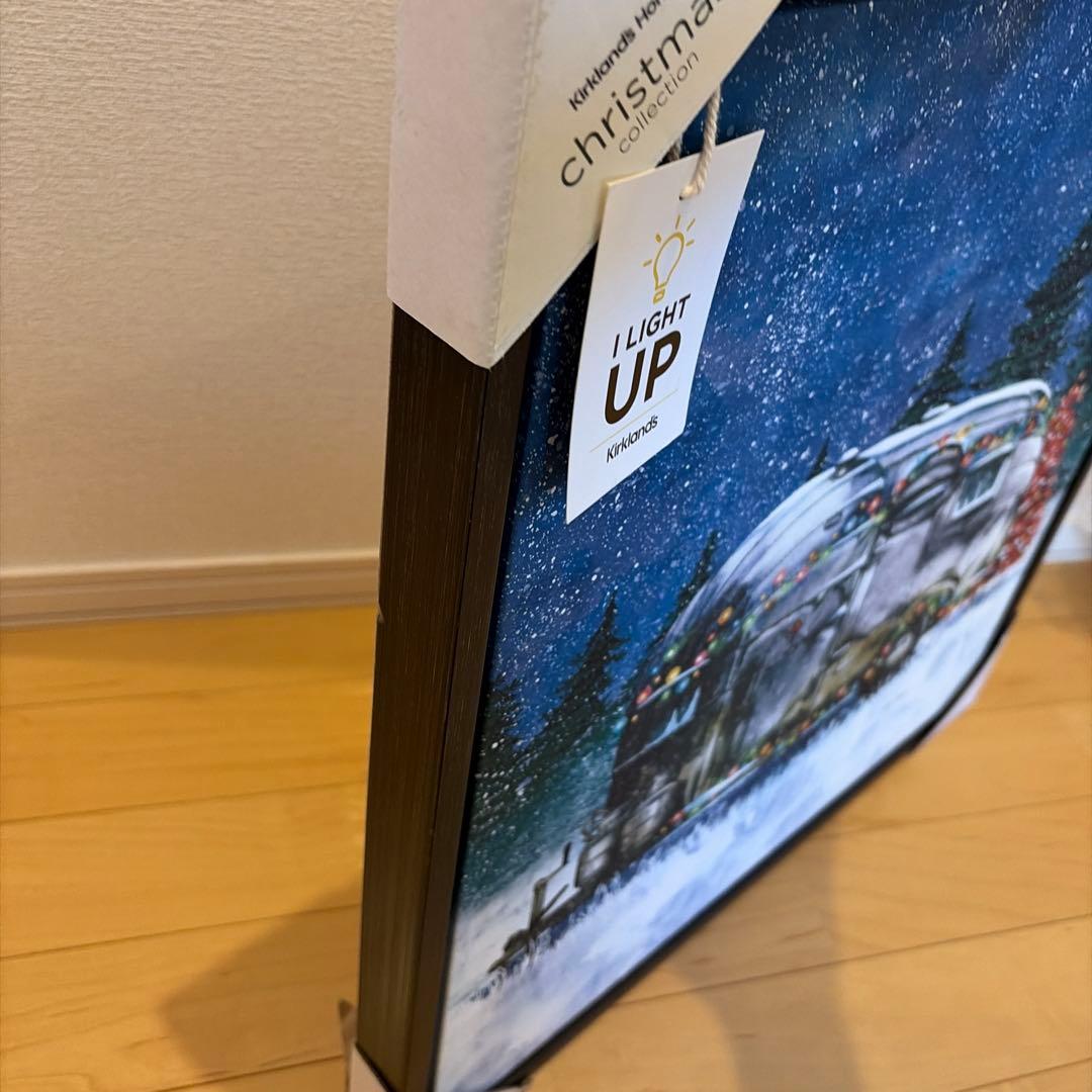 【アメリカで購入】ライトが光るクリスマスのトレーラーアートボード