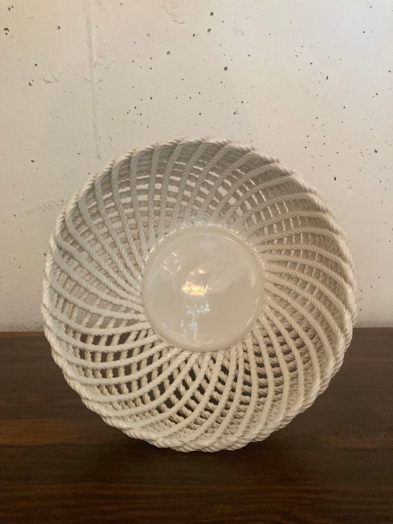 フランス　アンティーク　コンポティエ　編み編み