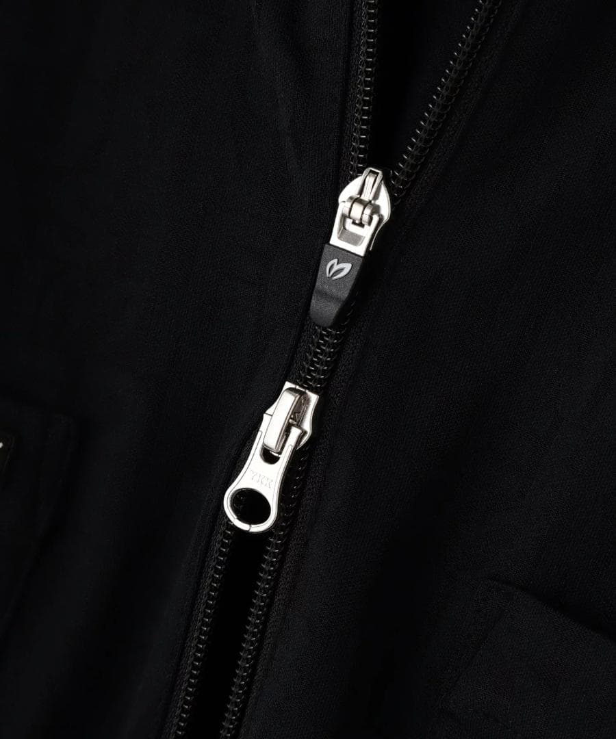 未使用 タグ付き メッシュ ダブルジップフーディジャケット 1 M ブラック