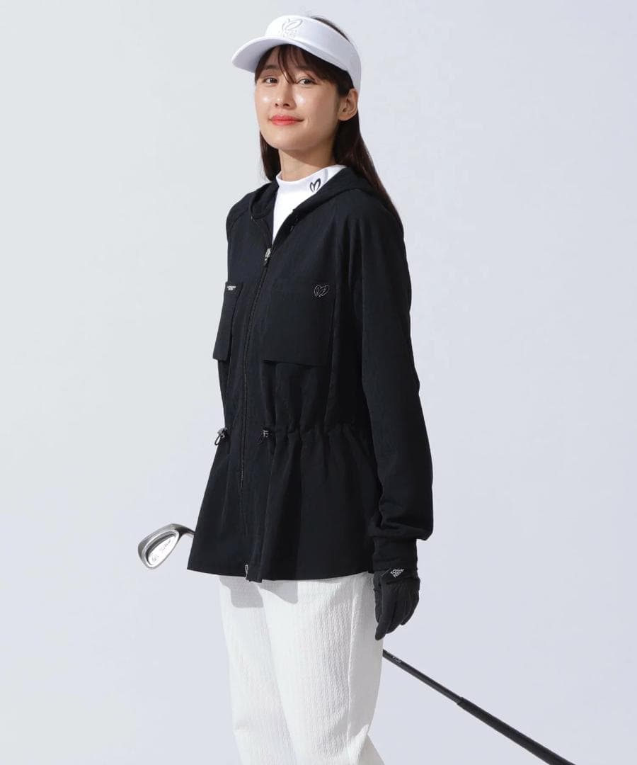 未使用 タグ付き メッシュ ダブルジップフーディジャケット 1 M ブラック