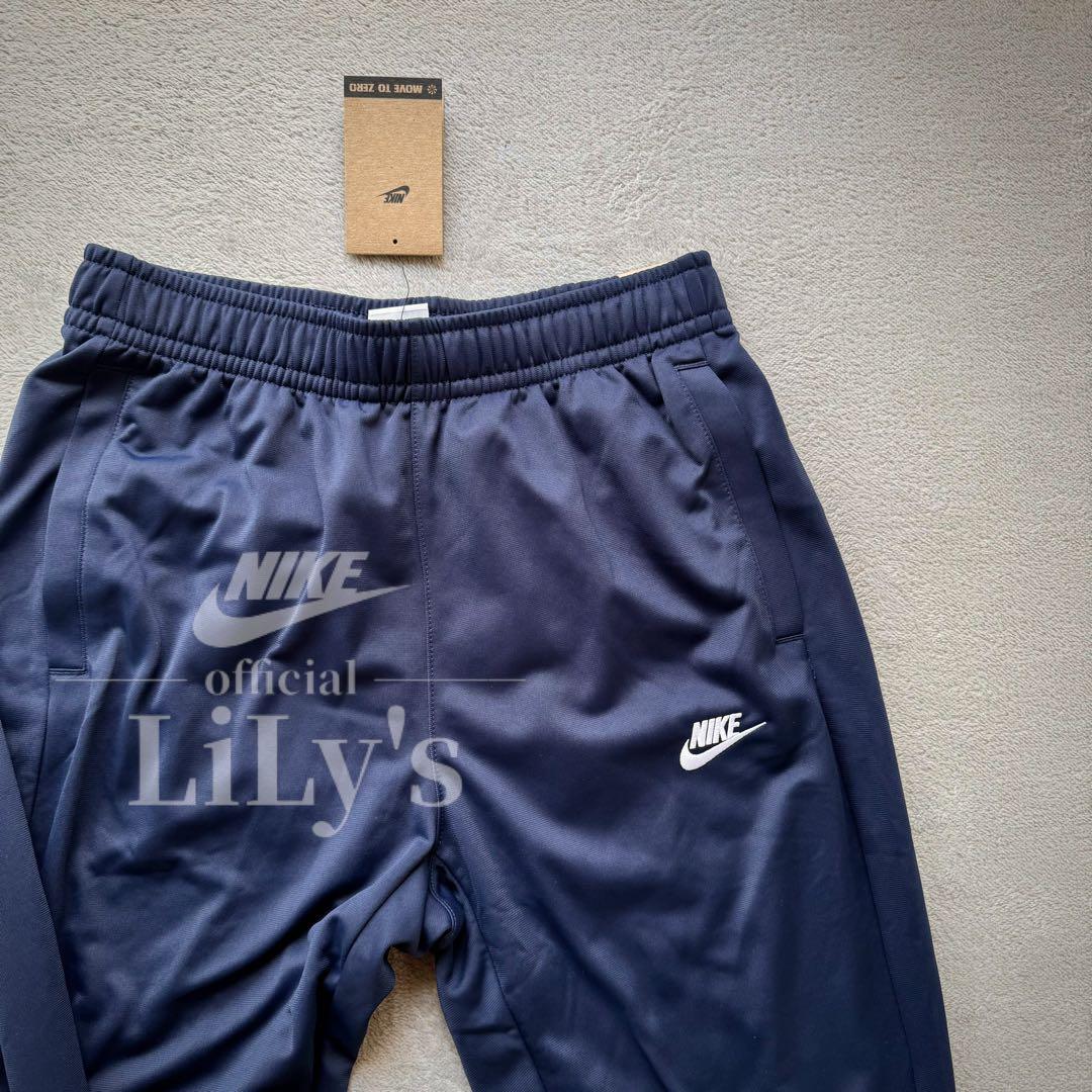 【Ｍサイズ】ナイキ上下セットアップ　ネイビー　ロゴ刺繍　スウォッシュ　新品未使用