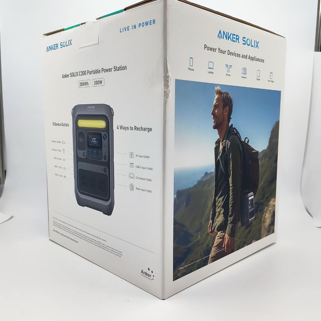 Anker Solix C300 ポータブル電源 288Wh リン酸鉄 キャンプ