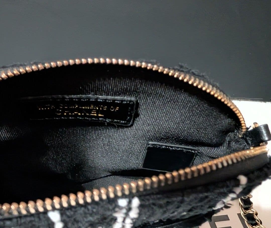 CHANEL ツイード チェーンショルダーバッグ