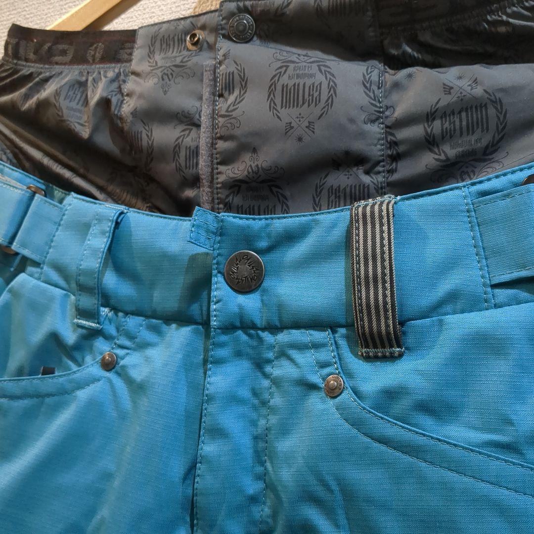 【最終処分1/31迄】美品SSTIVO スノーボードパンツ　MENS 青　S