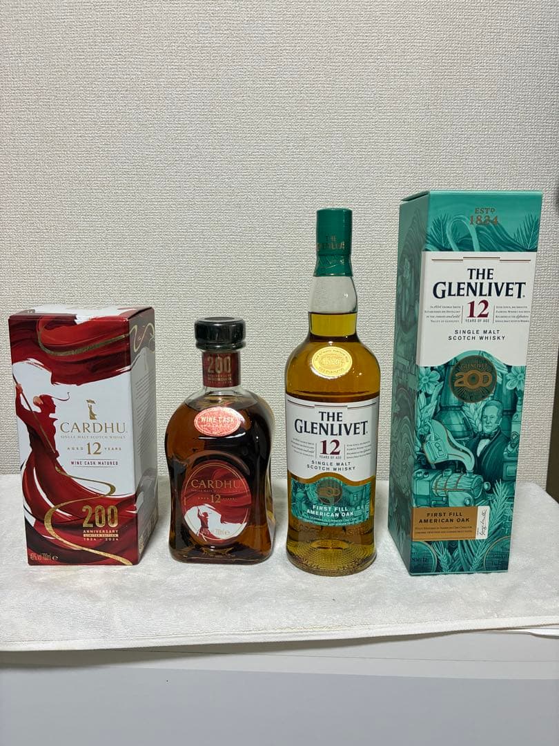 CARDHU 12 & THE GLENLIVET 12 200周年記念セット