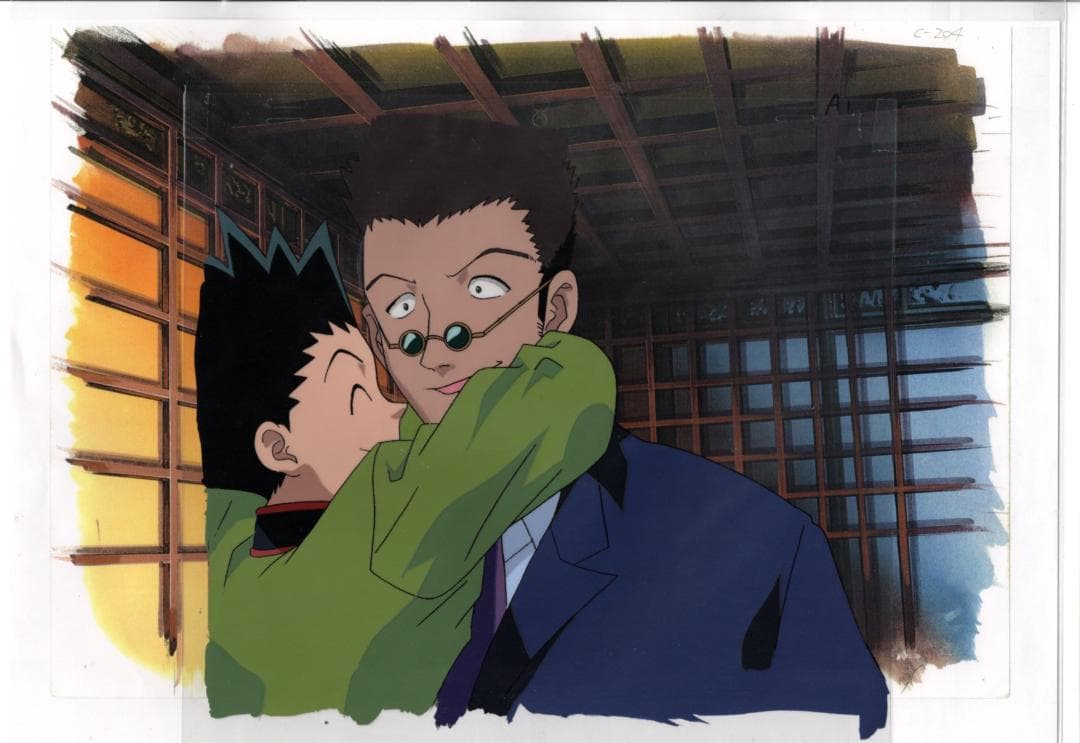 HUNTER×HUNTER　ハンターハンター　大判　セル画　ゴン　レオリオ