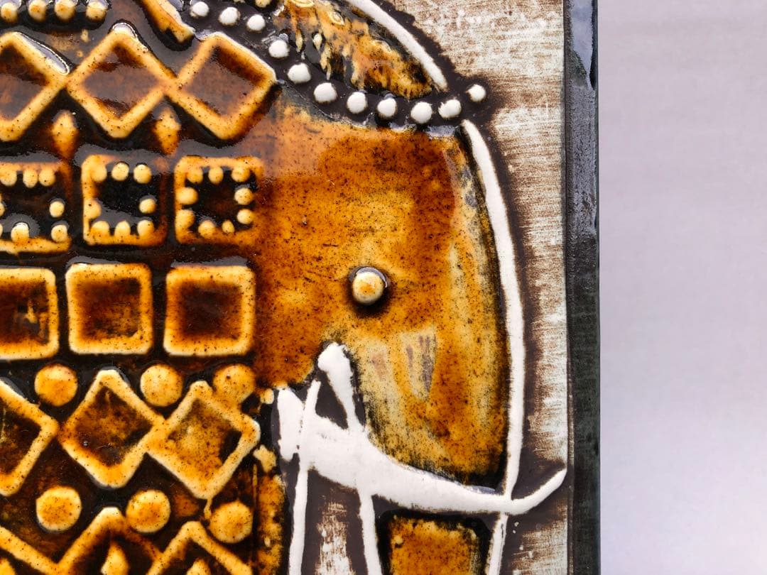 リサ・ラーソン（Lisa Larson）　陶板　象