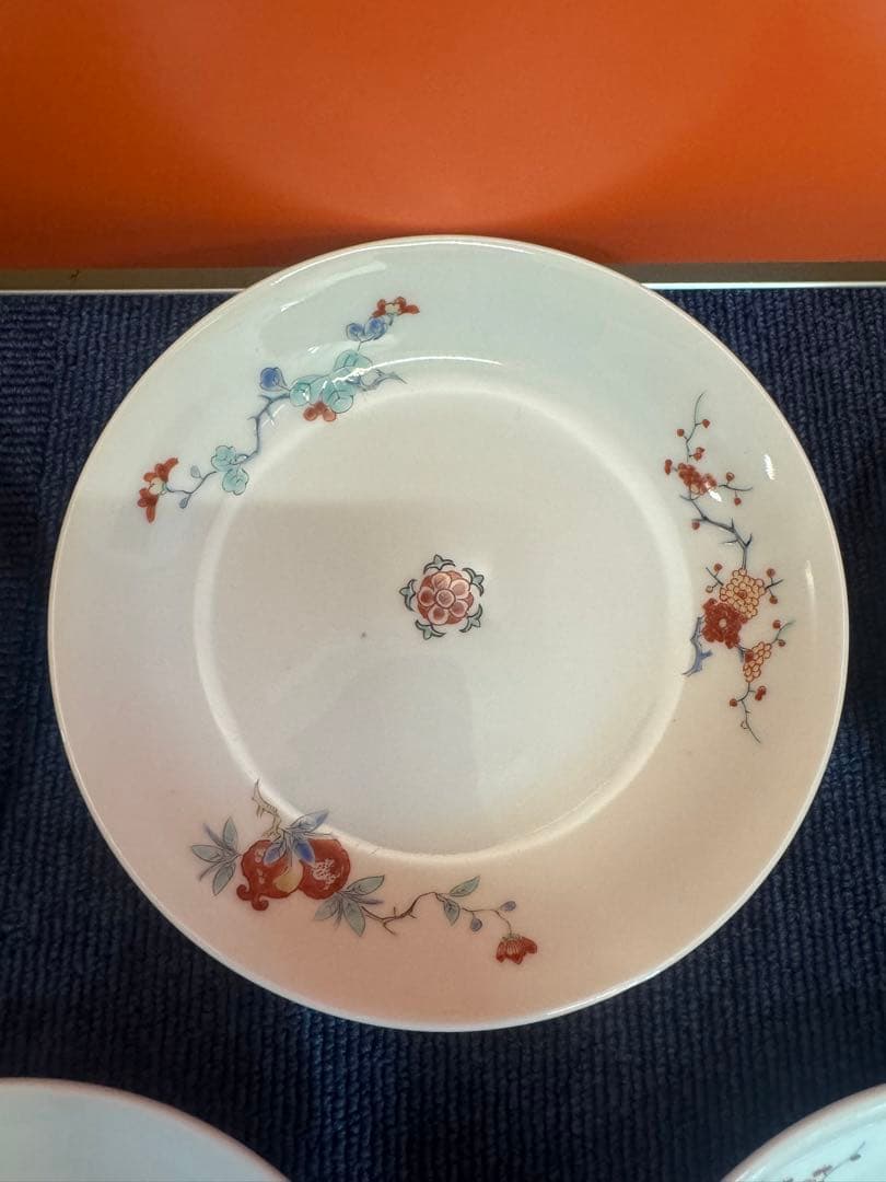 1889 酒井田柿右衛門　錦手中皿　5客　時代物