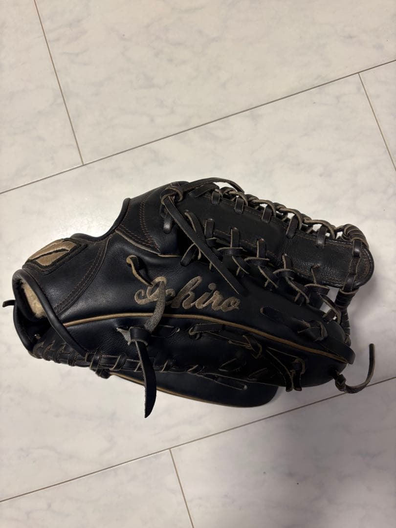 ミズノ　Mマーク　軟式グローブ　プラチナロゴ　イチローモデル