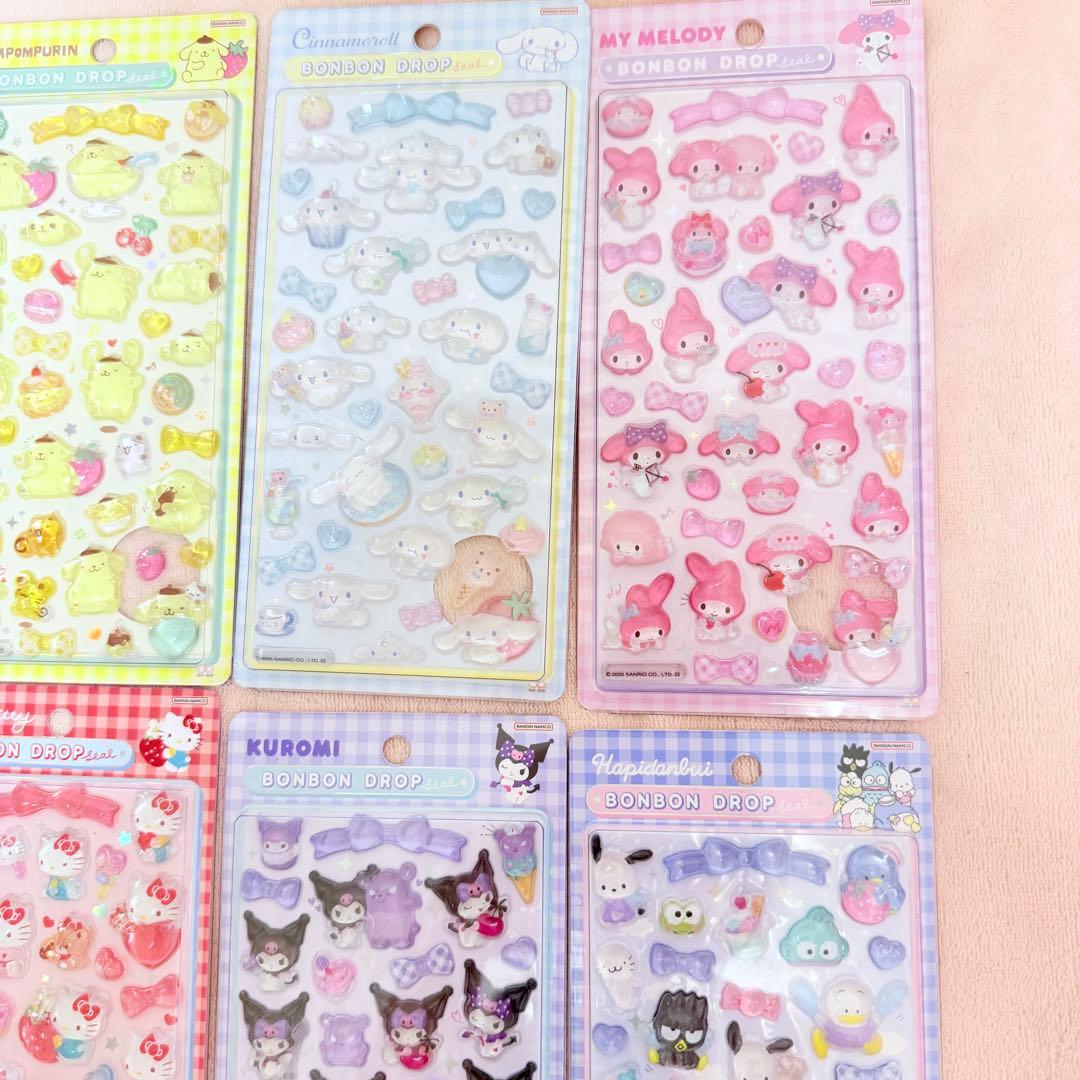 国内正規品 ボンボンドロップシール　サンリオ　第二弾　８種コンプリート