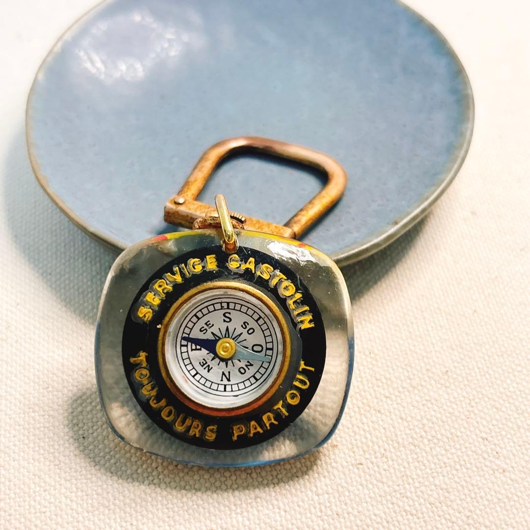ブルボン キーホルダー Castolin コンパス フランス方位磁針 レイモン
