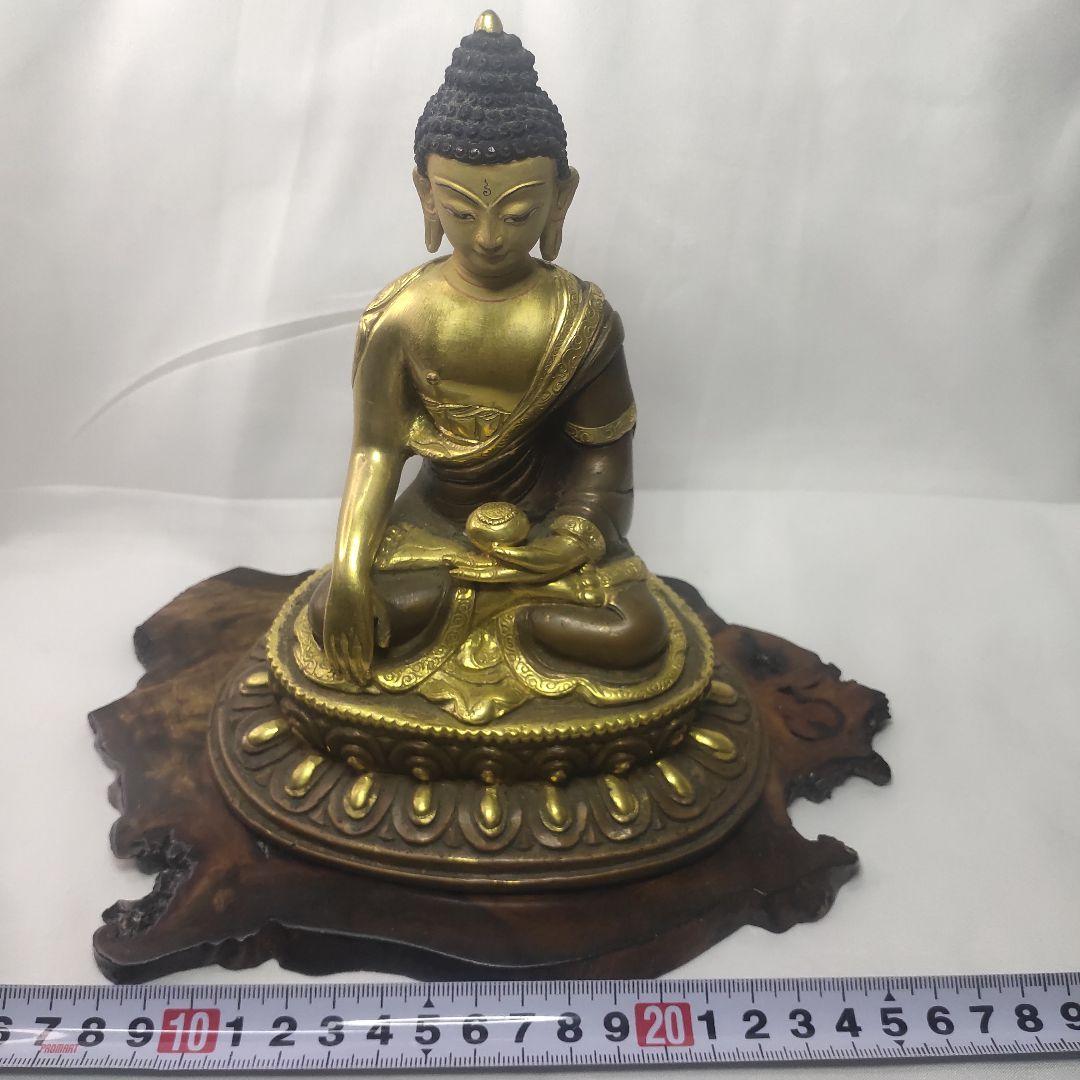 阿弥陀如来坐像 チベット密教 手作り鎚起銅器 骨董 仏教美術品 コレクター放出