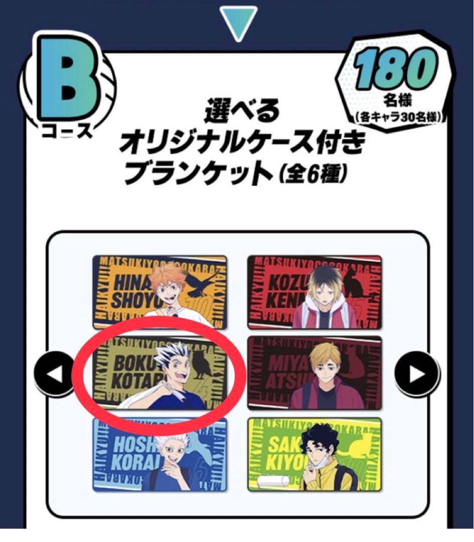 【木兎】ハイキュー!! マツキヨココカラコラボ オリジナルケース付ブランケット