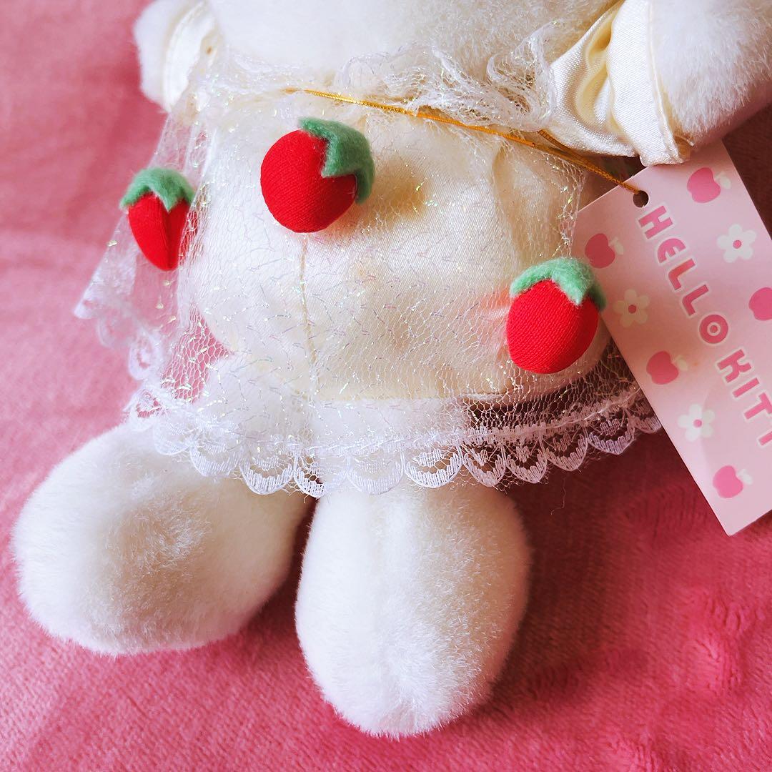 希少レア　ハローキティ　ぬいぐるみ　イチゴ　レトロ　1998 チュール　サンリオ