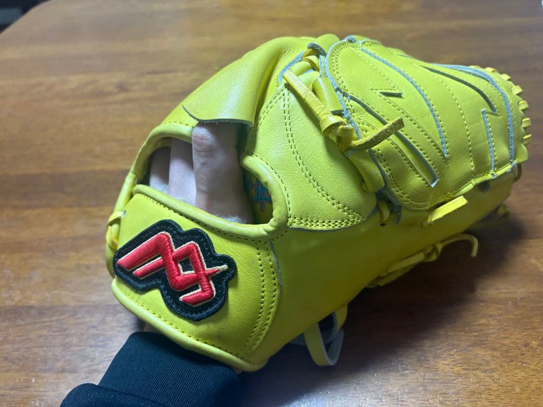 【ガトリン】軟式野球グローブ　イエロー　投手/ピッチャー用