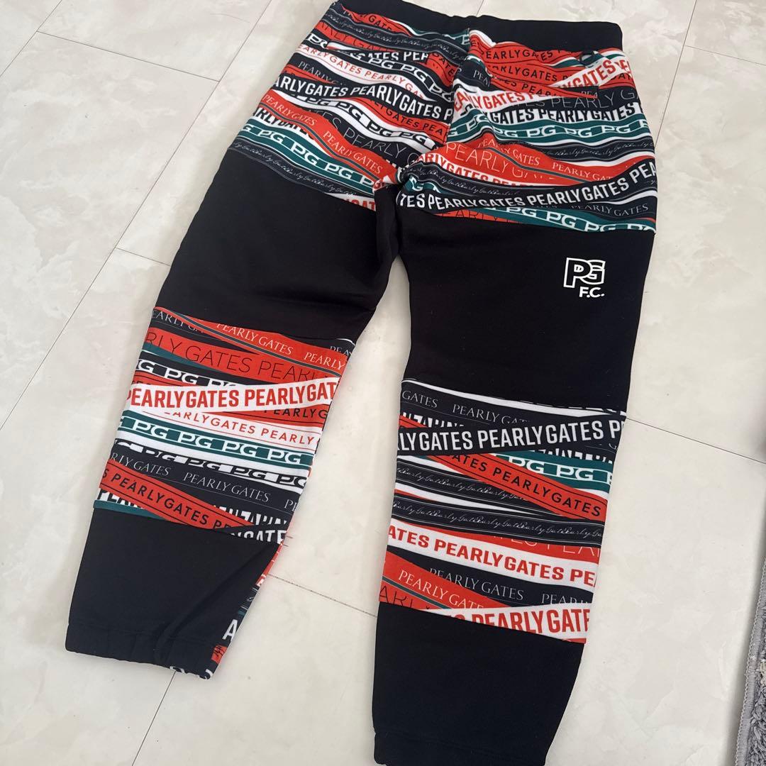 美品パーリーゲイツTACTEEM×Thermotron ロゴリボン柄セットアップ