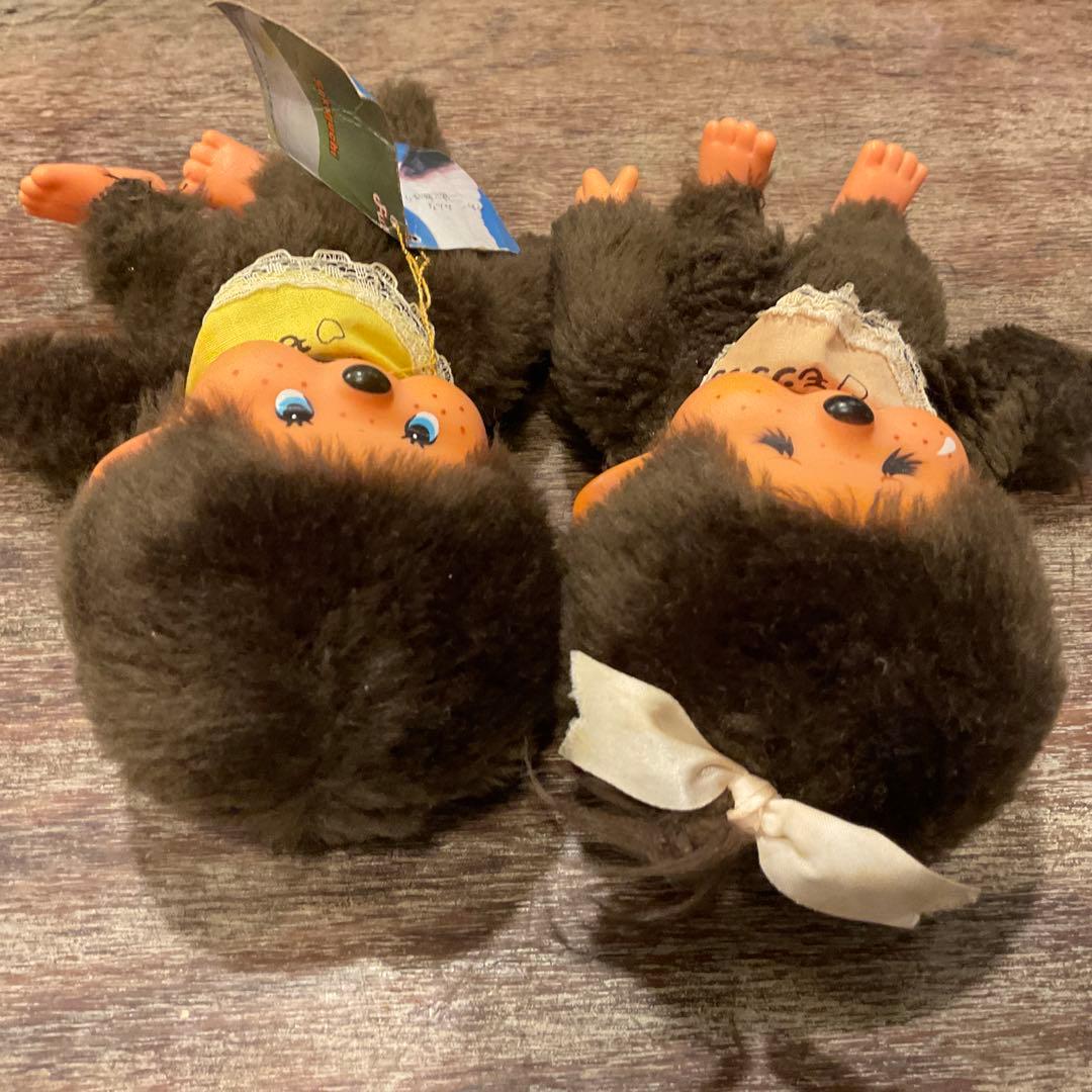 昭和レトロ 初代 ふた子のモンチッチ 当時物 1974 セキグチ ブルーアイ