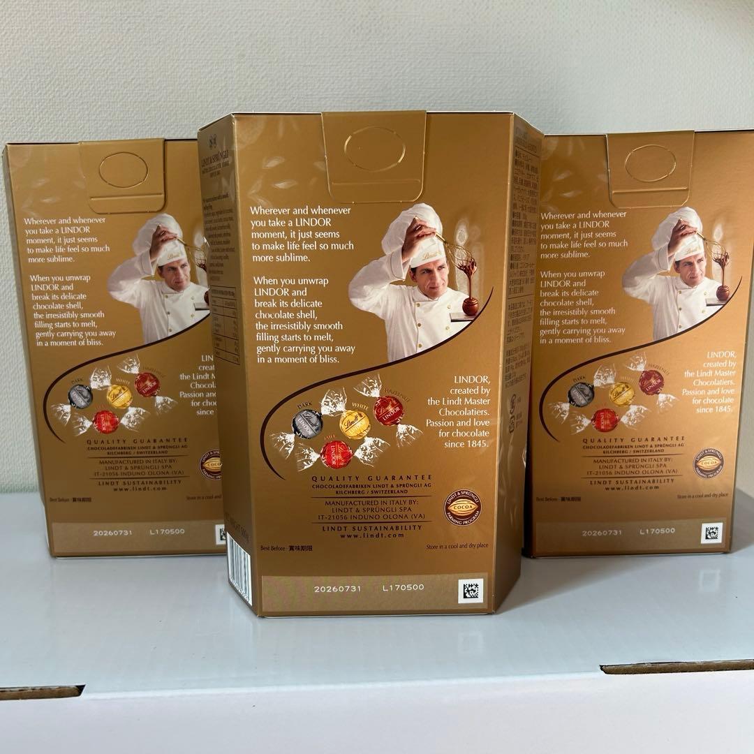 LINDOR（リンドール）チョコレート4種アソート500g×３箱