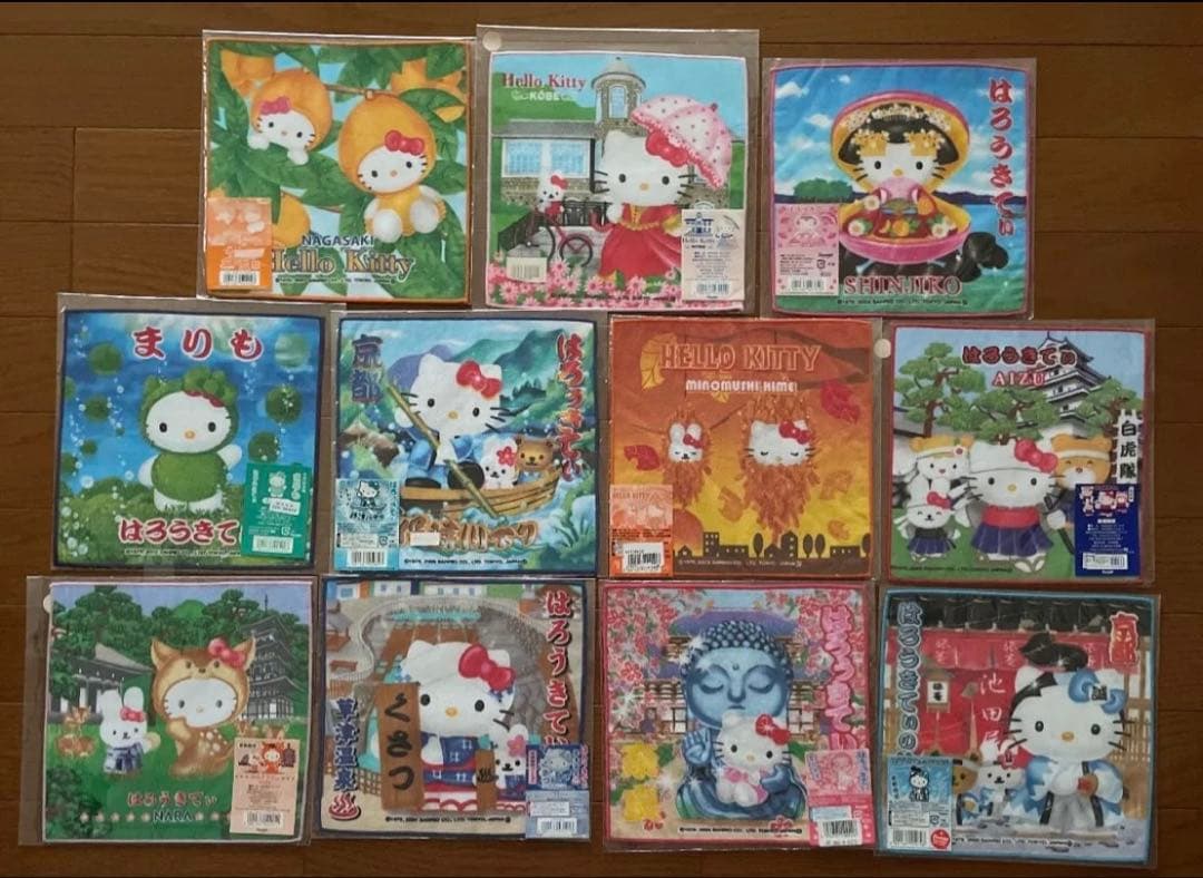 ハローキティ ご当地　プチタオル　11枚