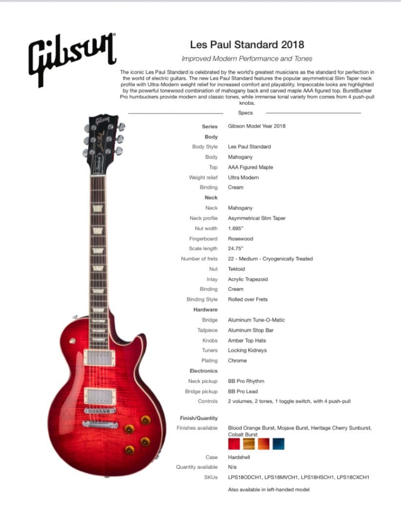 ギター Gibson Les Paul standard 2018