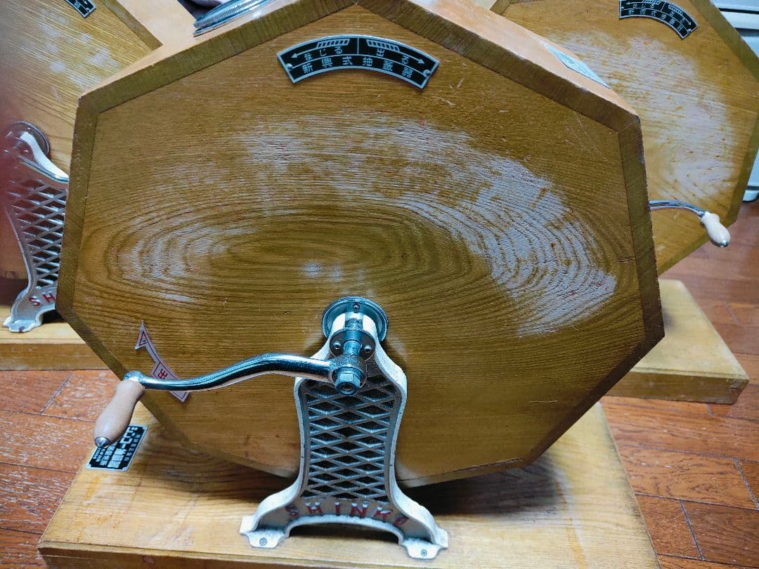 シンコー抽選器 ガラポン ガラガラ 抽選機 レトロ 木製 3台