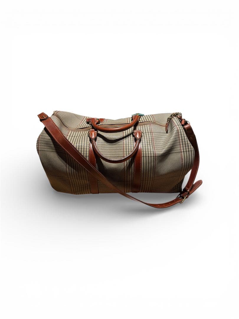 pvcレザー　RalphLauren ボストンバッグ　南京錠付き