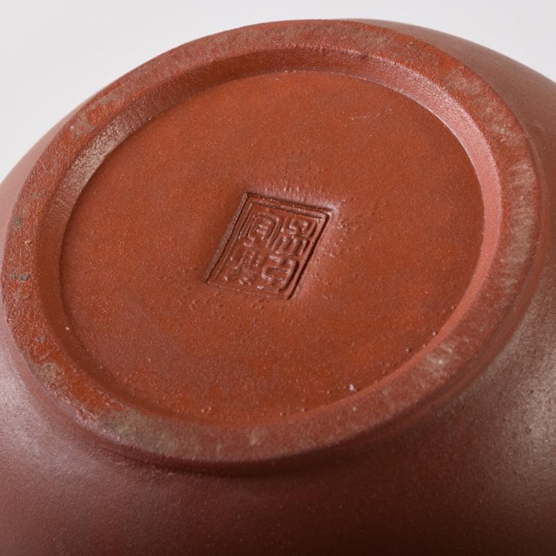 中国　紫砂　朱泥　急須　茶壷　在銘　C　7534