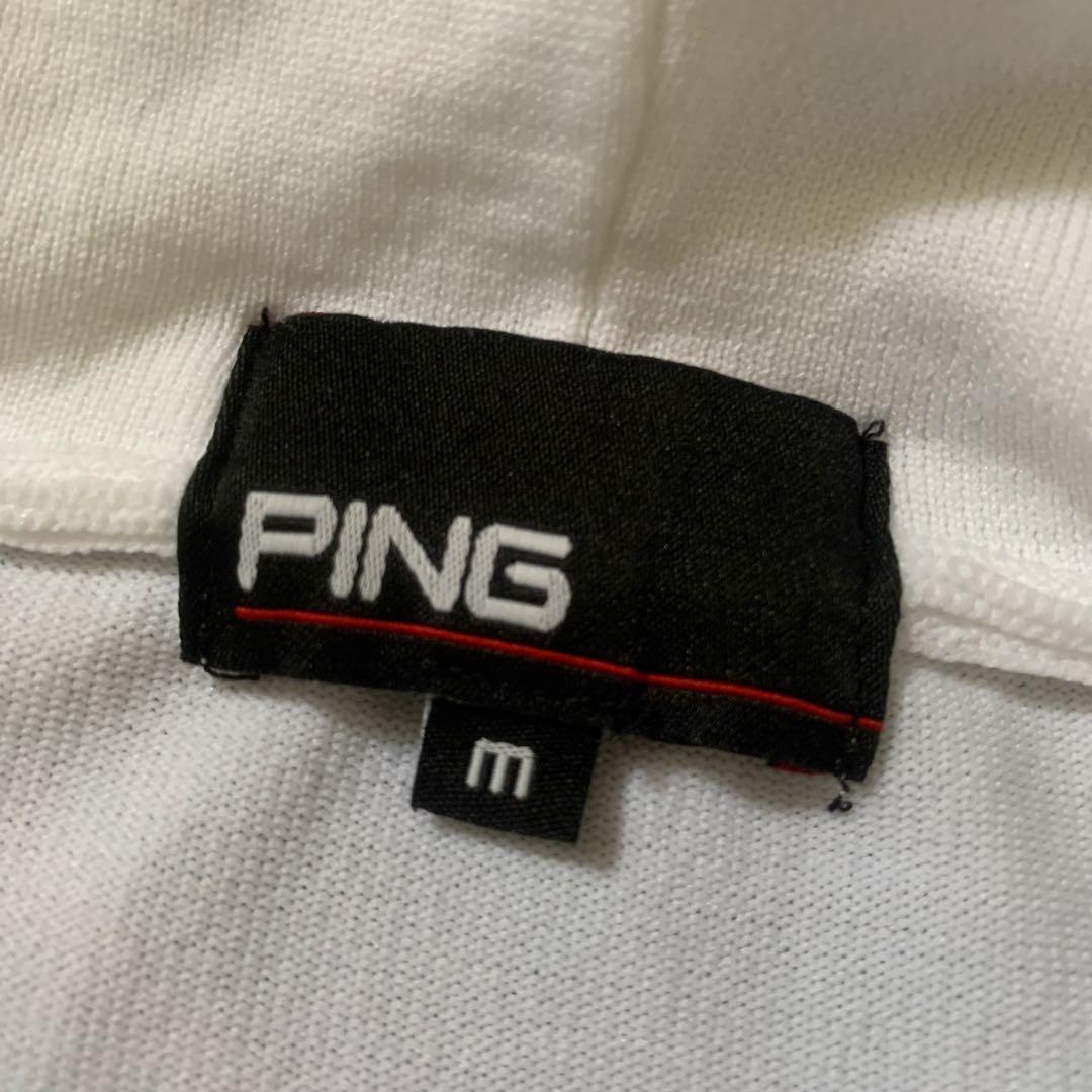 【美品】PING ホワイトフーディ メンズ　　パーカー　M