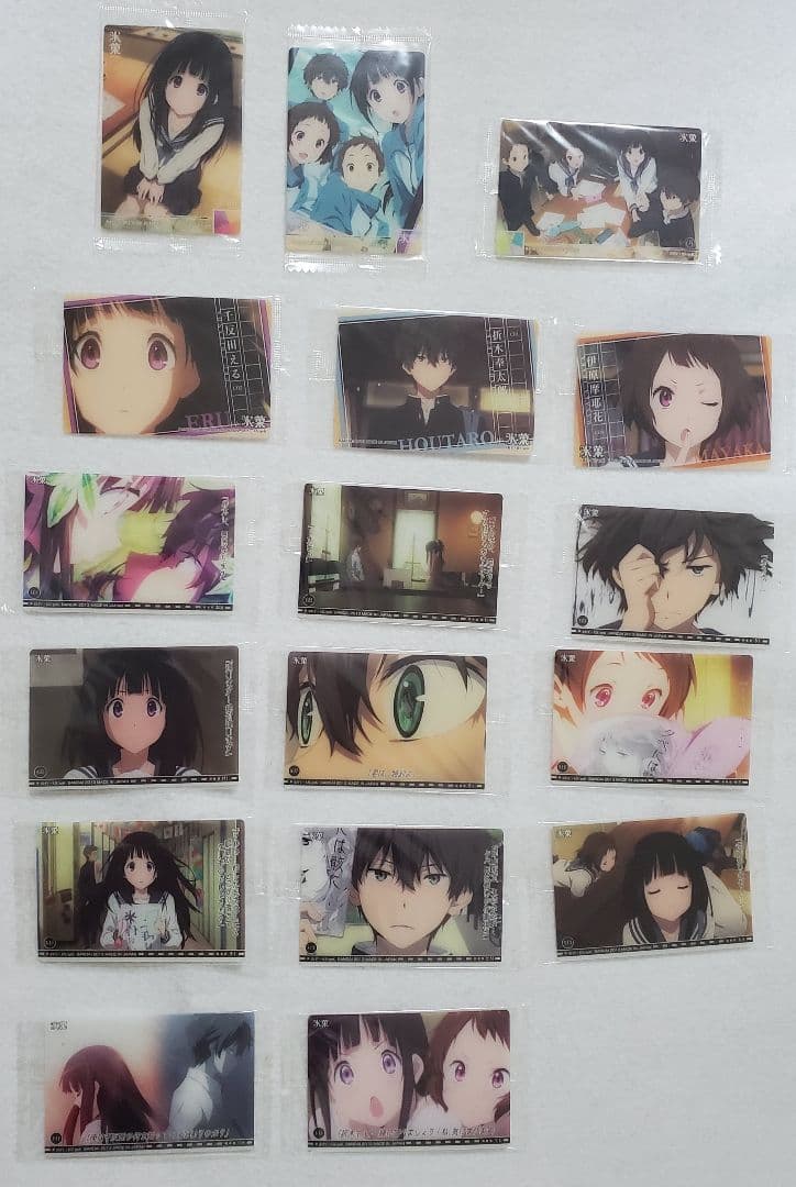 氷菓　ウエハース　カード　キャラクター　クリアカード千反田える　折木奉太郎