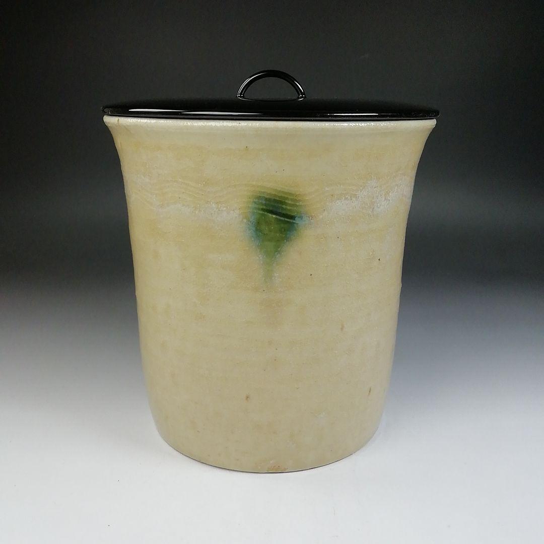 Ｔ６８８　水指　『黄瀬戸　棒ノ先』『加藤芳右衛門 造』　共箱　茶道具