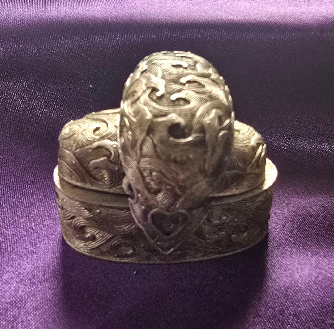 時代 拵金具一作 銀地 4点 刀装具