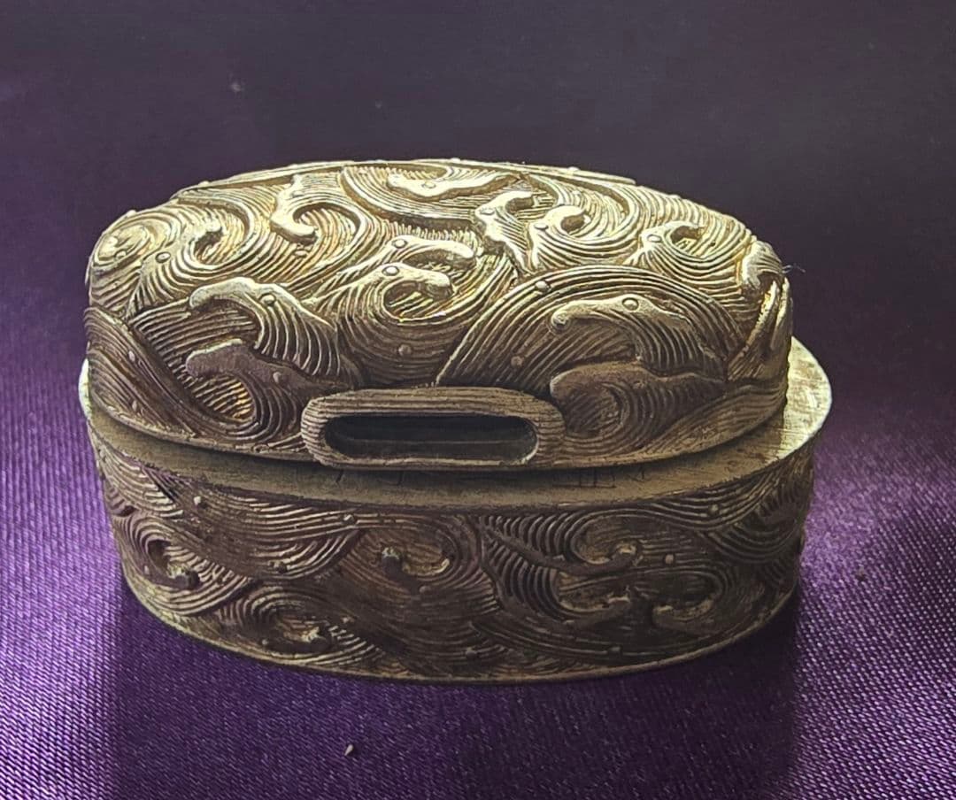 時代 拵金具一作 銀地 4点 刀装具