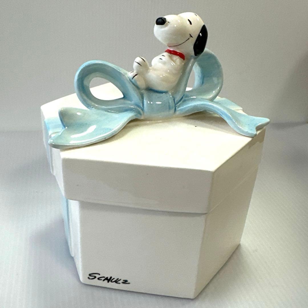 スヌーピー リボン　キャニスター　ビンテージ　snoopy peanuts