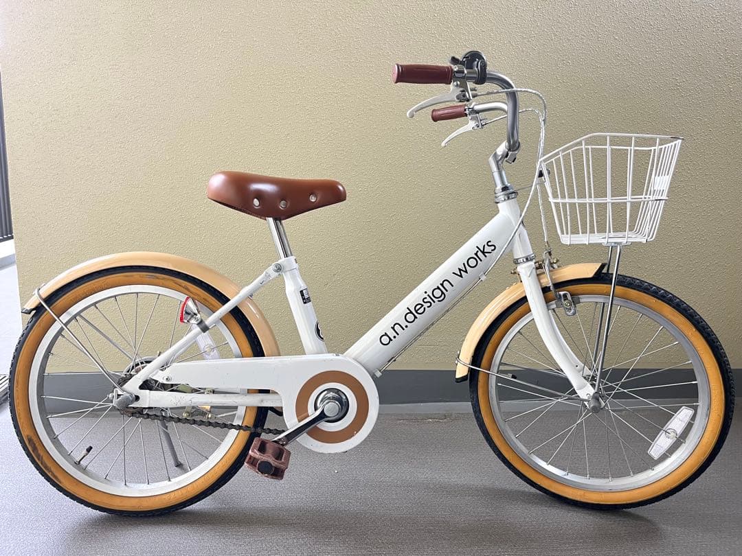【引き取り限定】美品 子ども用自転車 ホワイト18インチ