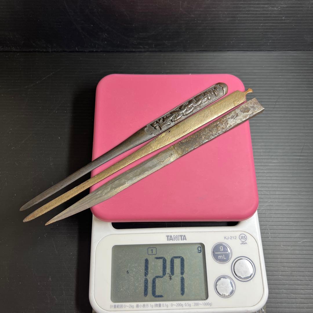 江戸時代　小柄、小刀3点セット　127g/19.5~21㎝東Y7-1024☆2F