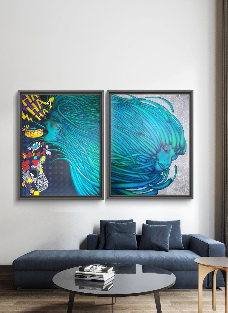 奇天烈Ⅱ / モダン画 キャンバス 117×91㎝ F50 原画のみ 現代アート