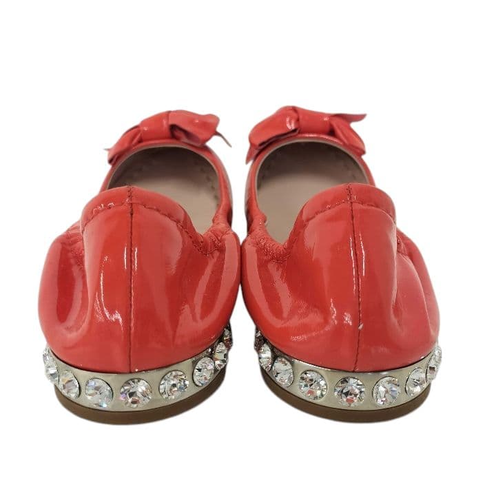 【極美品】miu miu/ミュウミュウ　バレエシューズ/パンプス　ビジュー