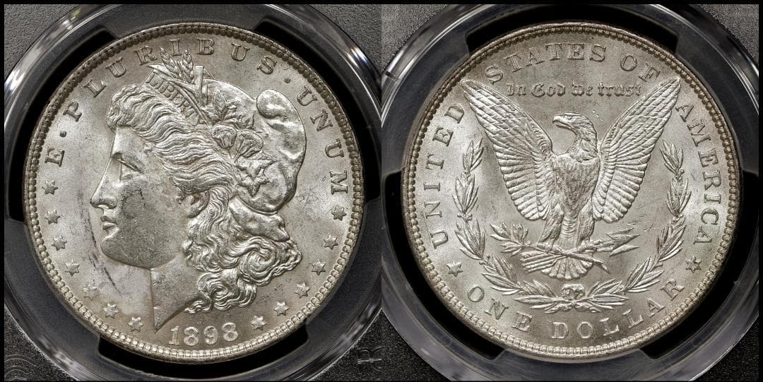 PCGSMS62 1898 モルガンダラー KM-11 フィラデルフィア 銀貨