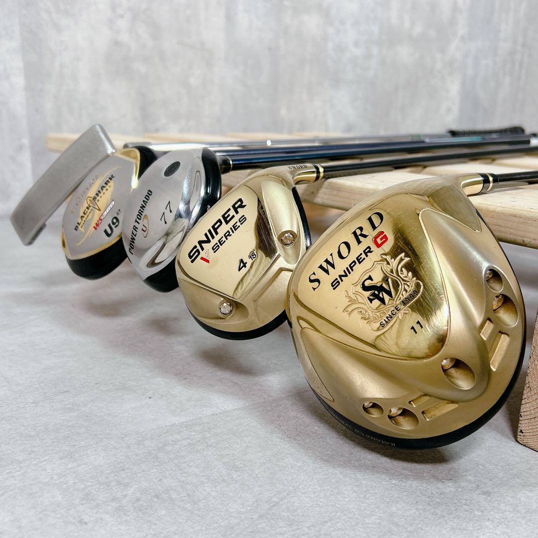 X948 SWORD 他メンズ ゴルフ クラブセット 16点 未使用フード R