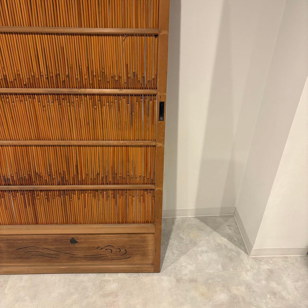 古い建具 1枚 簾戸 すど 葦戸よしど 夏障子 御簾戸 4/4