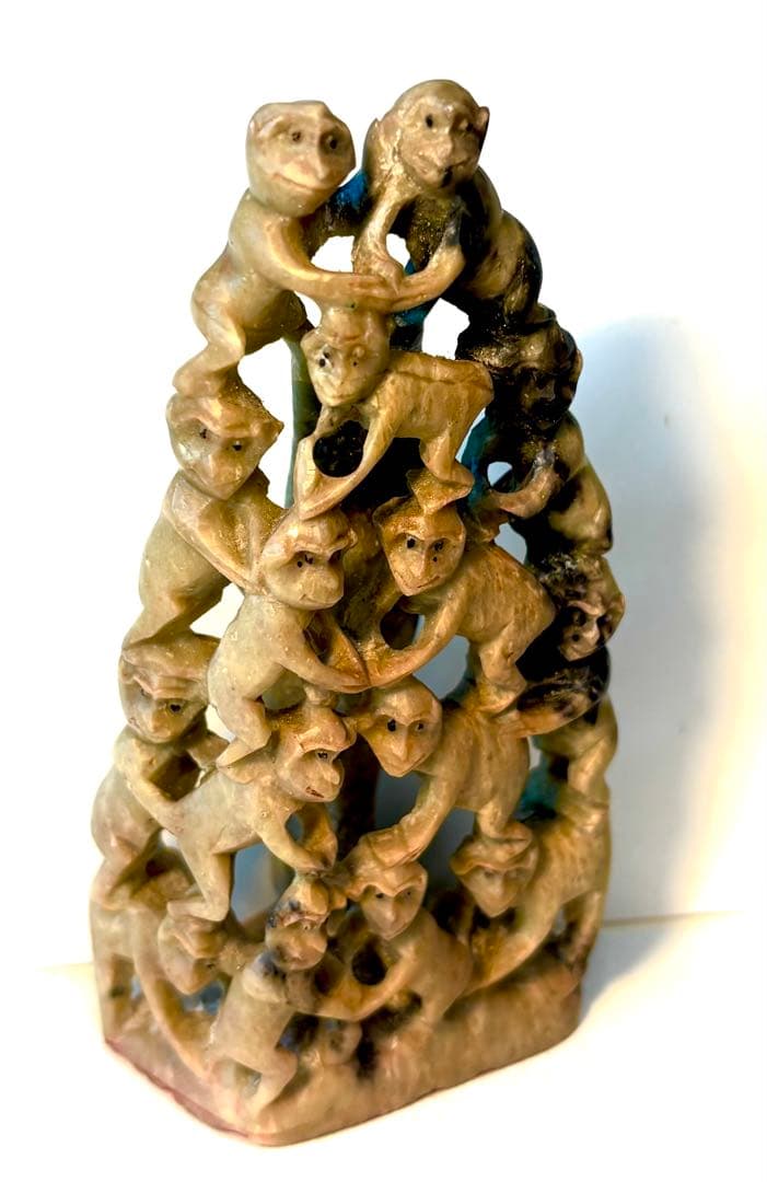 印材、遊印、篆刻、置物、書道、落款印：（猿一図柄）も木から落ちる。