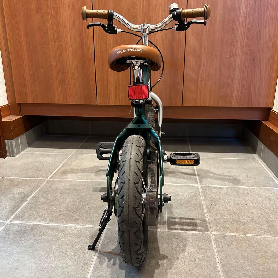 【美品】へんしんバイク 12インチ 限定 フォレストグリーン スタンド付き