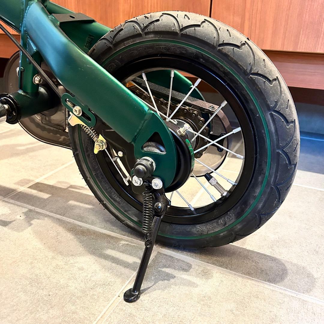 【美品】へんしんバイク 12インチ 限定 フォレストグリーン スタンド付き
